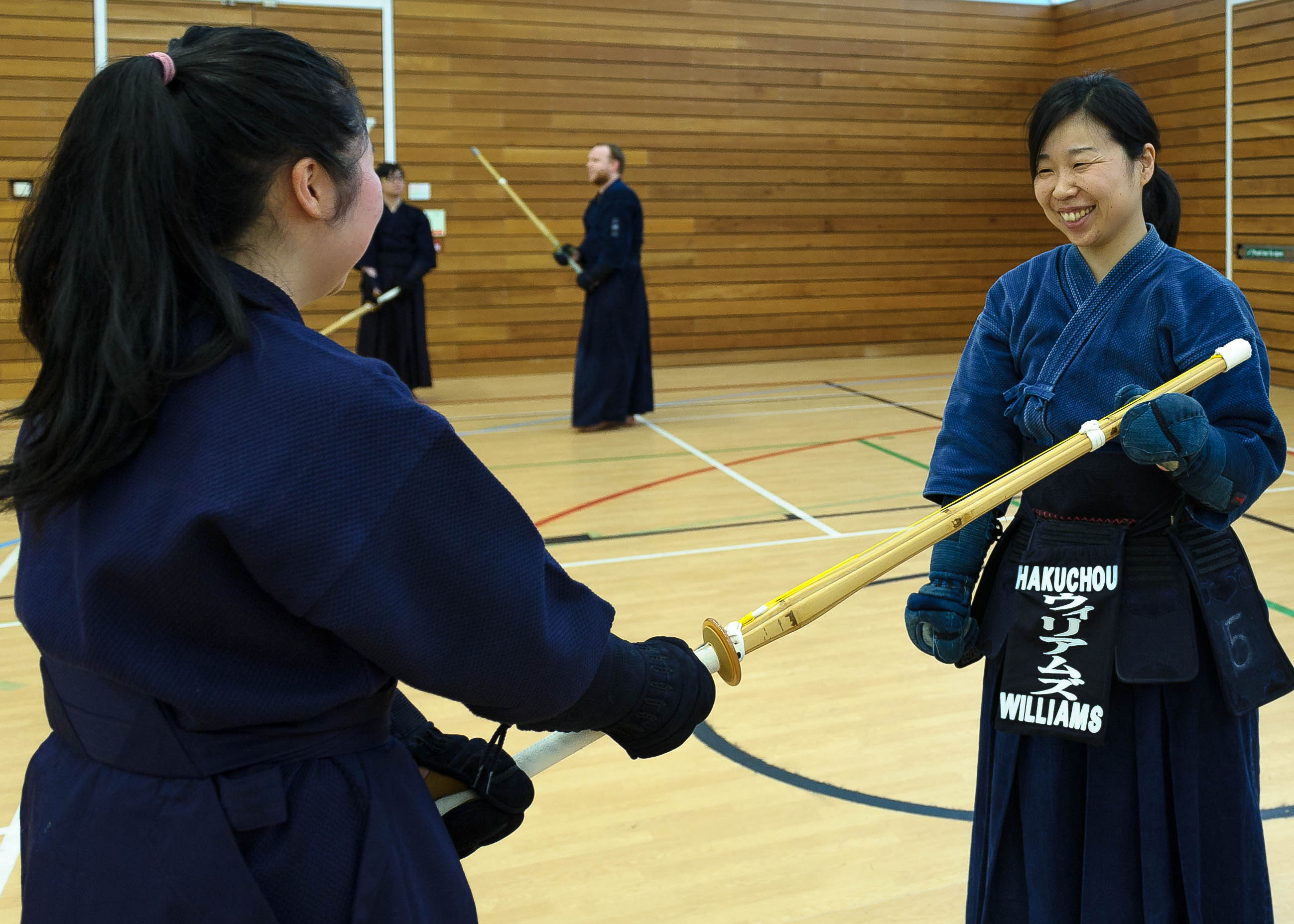 Kendo practice at Swansea Kendo Club